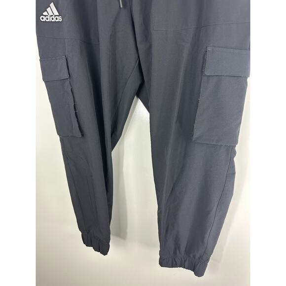 Adidas x KU Jayhawks Collegiate Pants Men's Size XL Black Woven Cargo Jogger - Picture 5 of 11